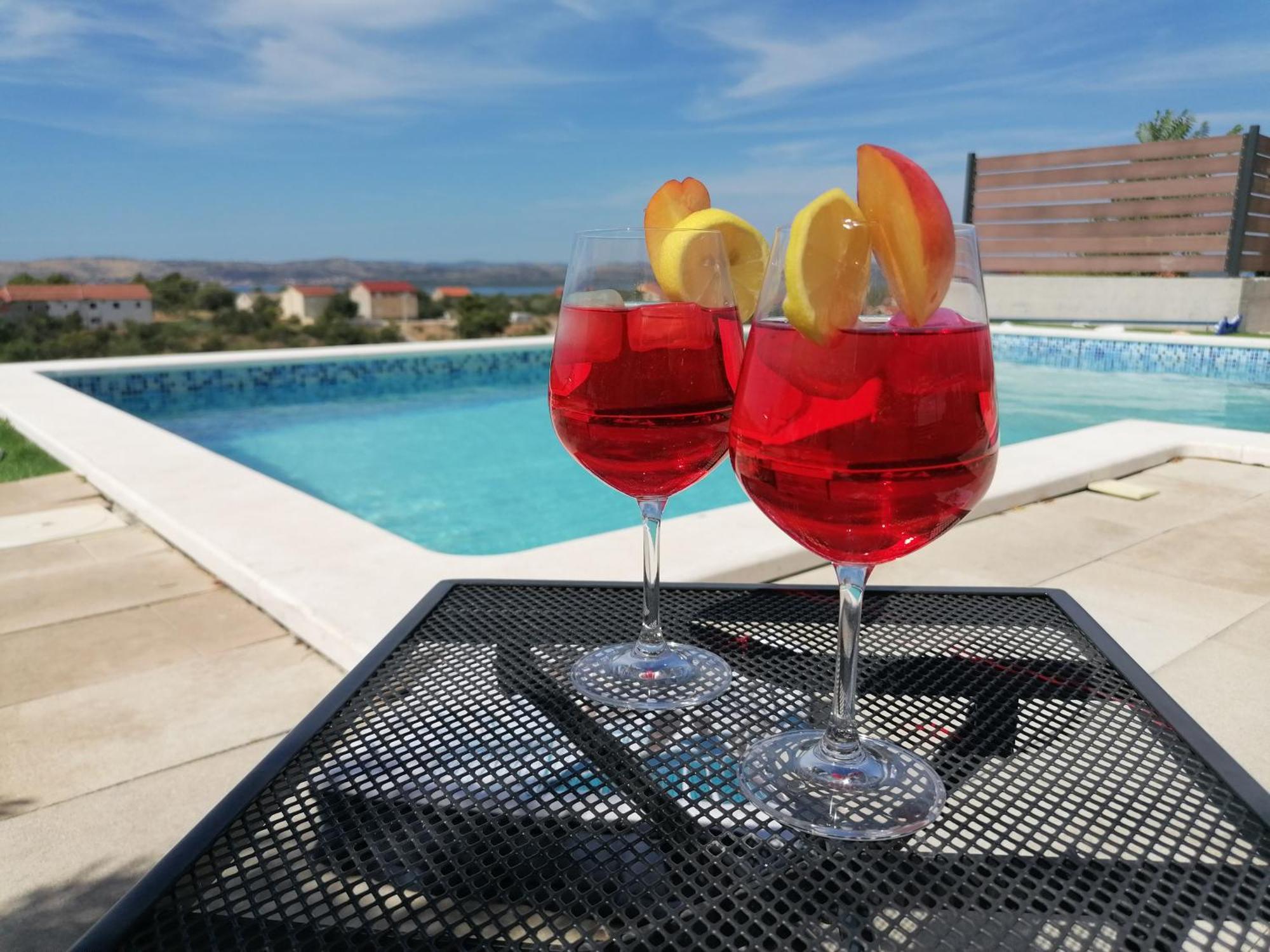 Villa Scolopax Rusticola Skradin With Heated Pool ภายนอก รูปภาพ